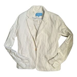 Draper James White Blazer Lightweight Classic